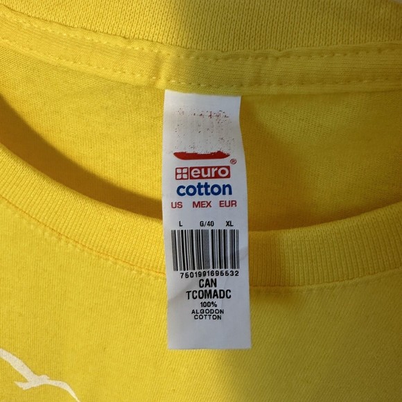 Cozumel Mexico T Shirt Mens Yellow Souvenir Palm Tree Beach Casual Vacation Lg - Picture 3 of 6